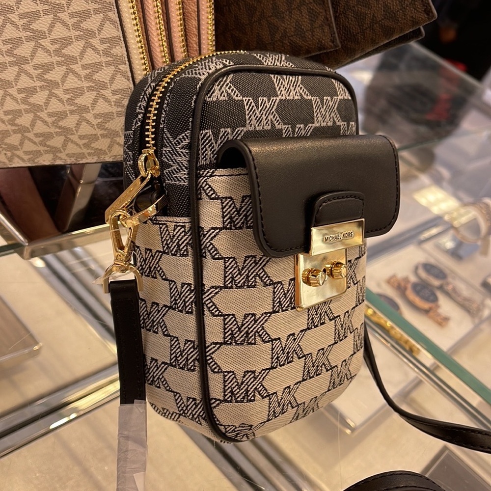 Michael Kors Sloan Editor Small Phone Logo Jacquard Crossbody
Black Multi - Picture 13 of 16